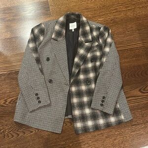 Avec Les Filles mixed plaod menswear blazer